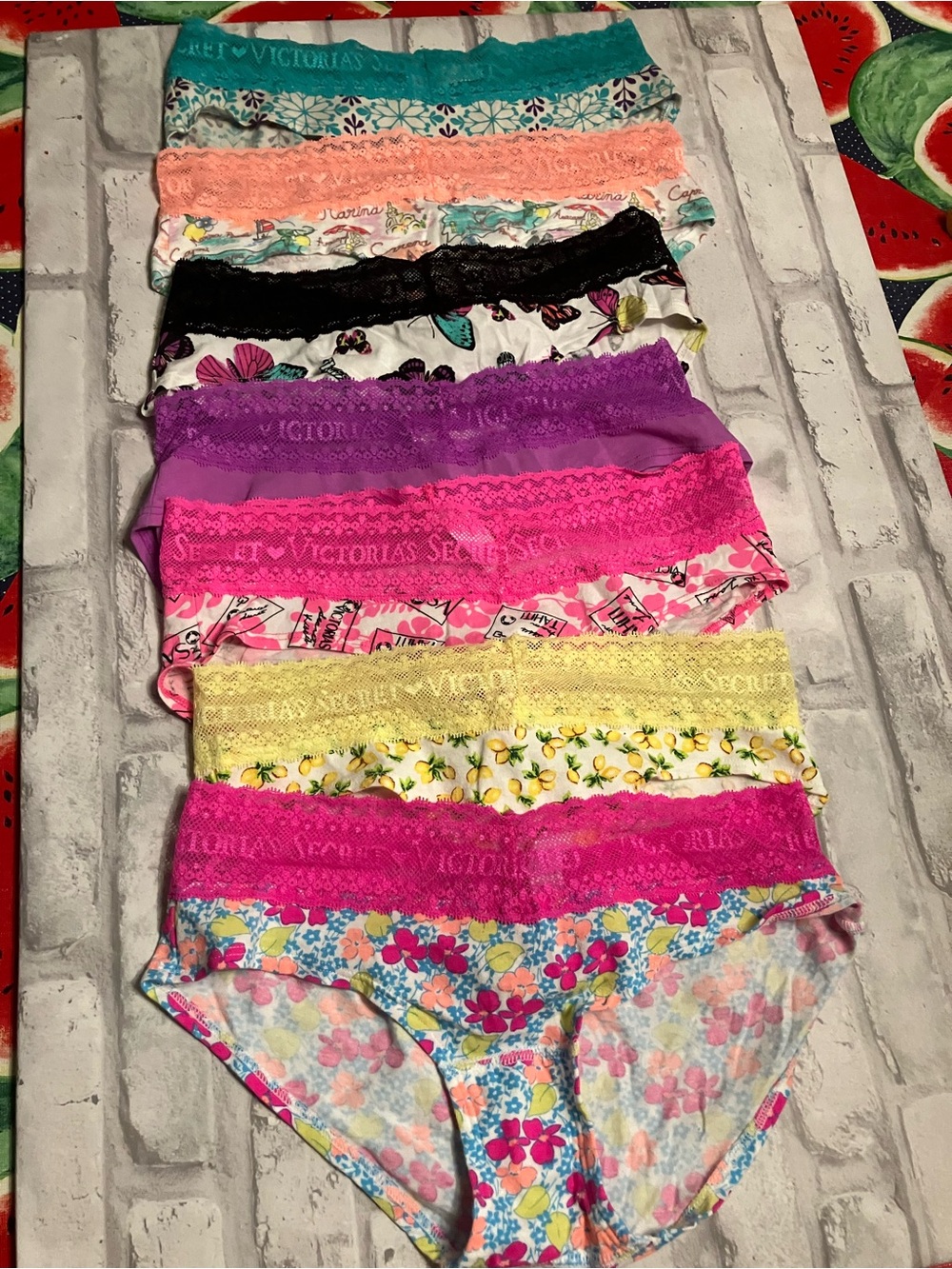 NWOT Victoria's Secret Vintage Panty Set of 7 (Small) - Low Rise Hiphuggers